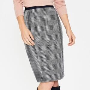Boden British Tweed Houndstooth Pencil Skirt